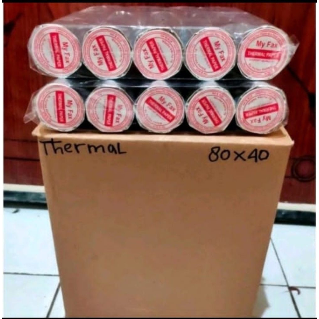กระดาษใบเสร็จความร้อน 80x40 แพ็ค 10 ม้วน