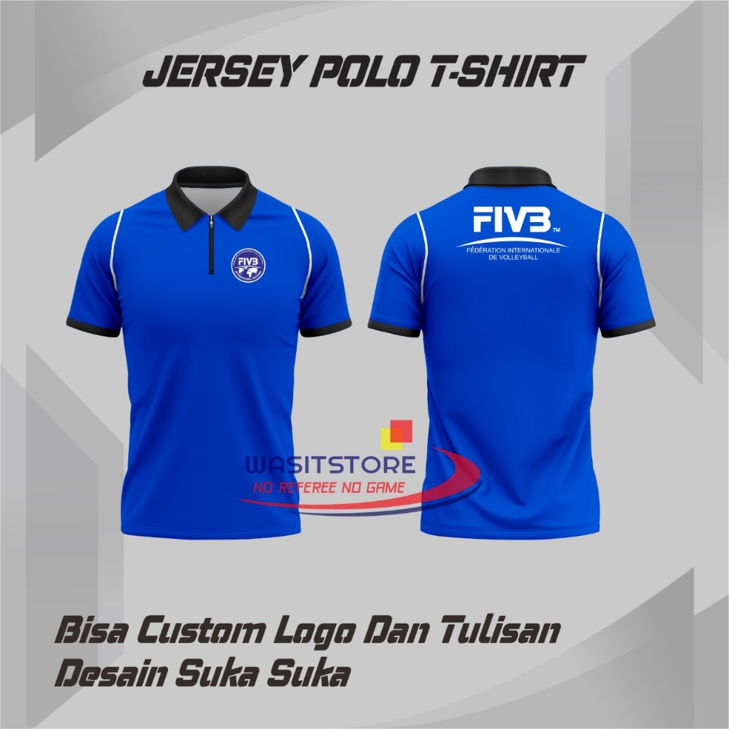 FIVB MD: PILIPIT VOLLEYBALL POLO T-SHIRT (VOLLEYBALL / VOLLEYBALL REFEREE TRAINING JERSEY, CUSTOM)