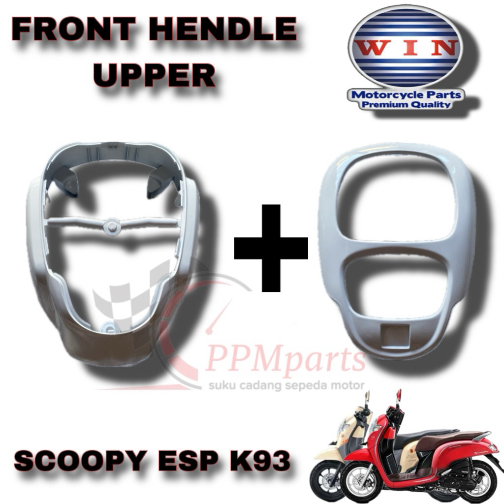 ฝาครอบหัวบนและล่าง A/B Scoopy F1 ESP สีขาว K93 WIN