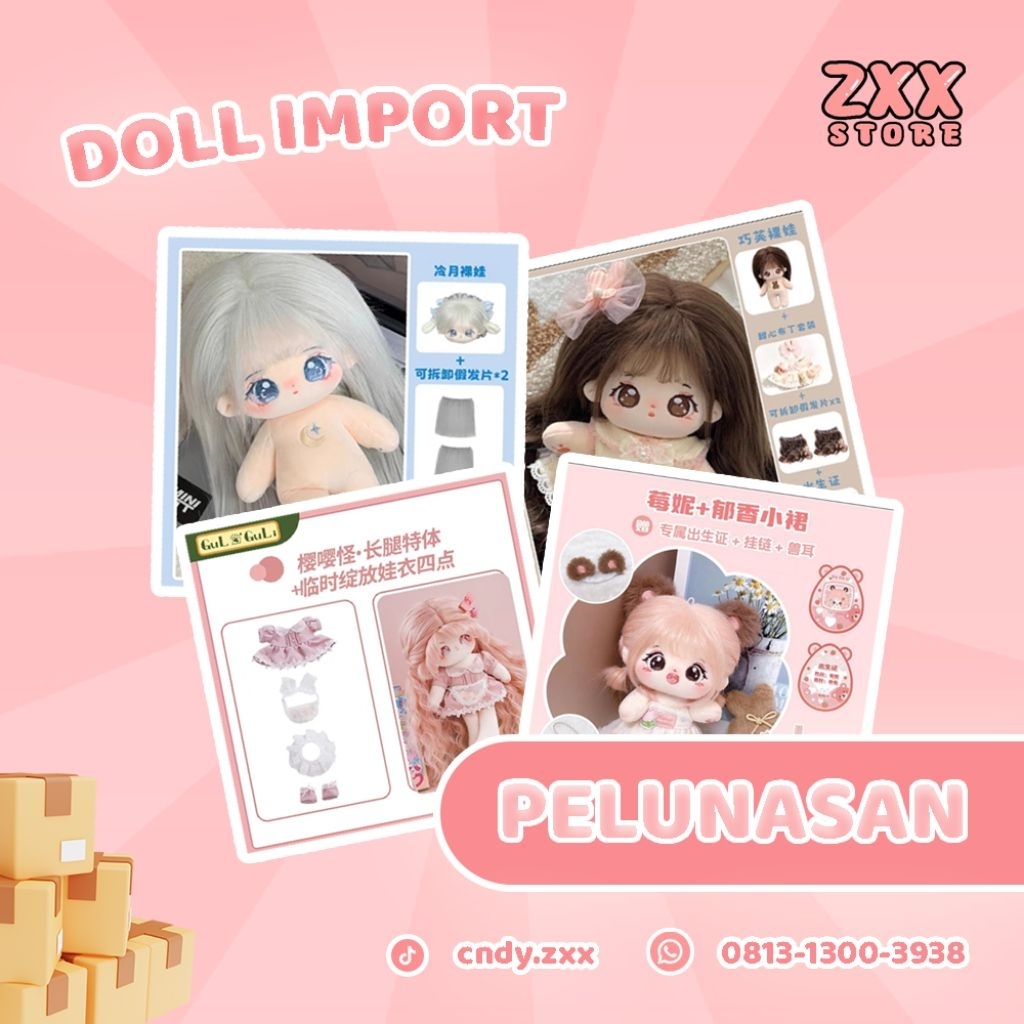 Jastip Taobao Pindou China สินค้าทั้งหมด Cottondoll การ์ด Pin BJD รูป Blindbox Collection