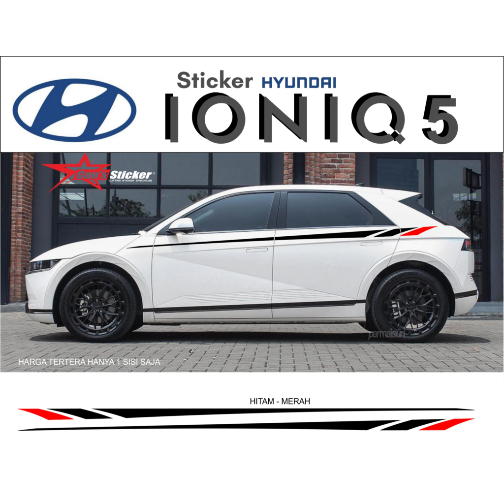 Hyundai IONIQ 5 Minimalist Sticker Hyundai IONIQ 5 อุปกรณ์ตกแต่งรถยนต์