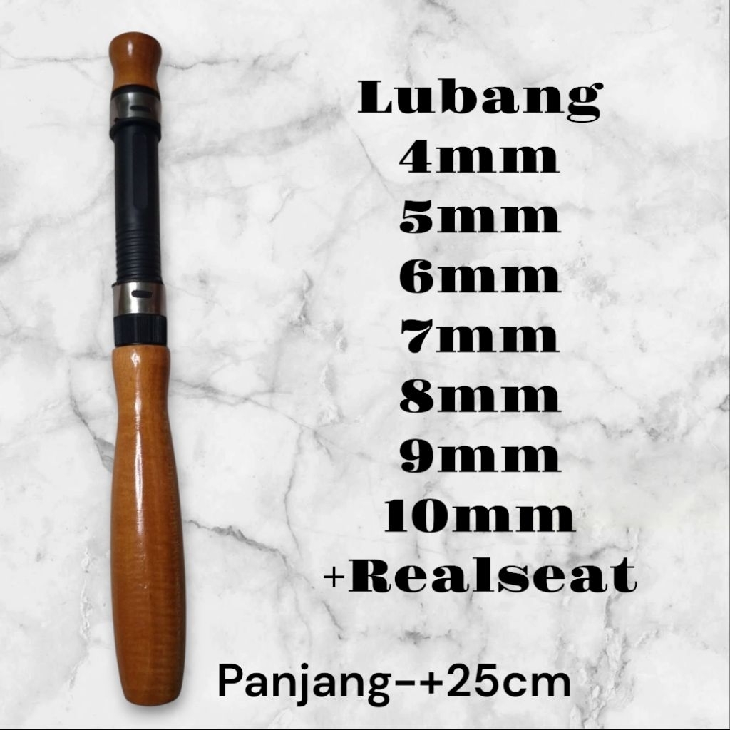 13.PLAIN WOODEN WADER ROD HANDLE REALSEAT