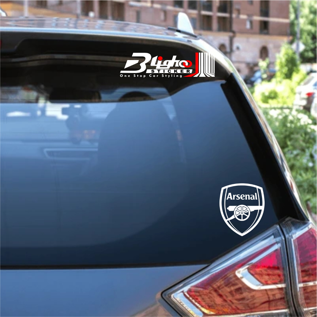 Blighoo - Arsenal Car Cutting Sticker 15cm Good Car Glass Premier League Car Sticker Football Club English League The Gunners Cool