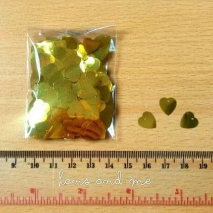 HIJAU UNGU MERAH 9mm Heart Sequins Red Gold Silver Blue Green Purple Magenta Gold Laser Silver Laser