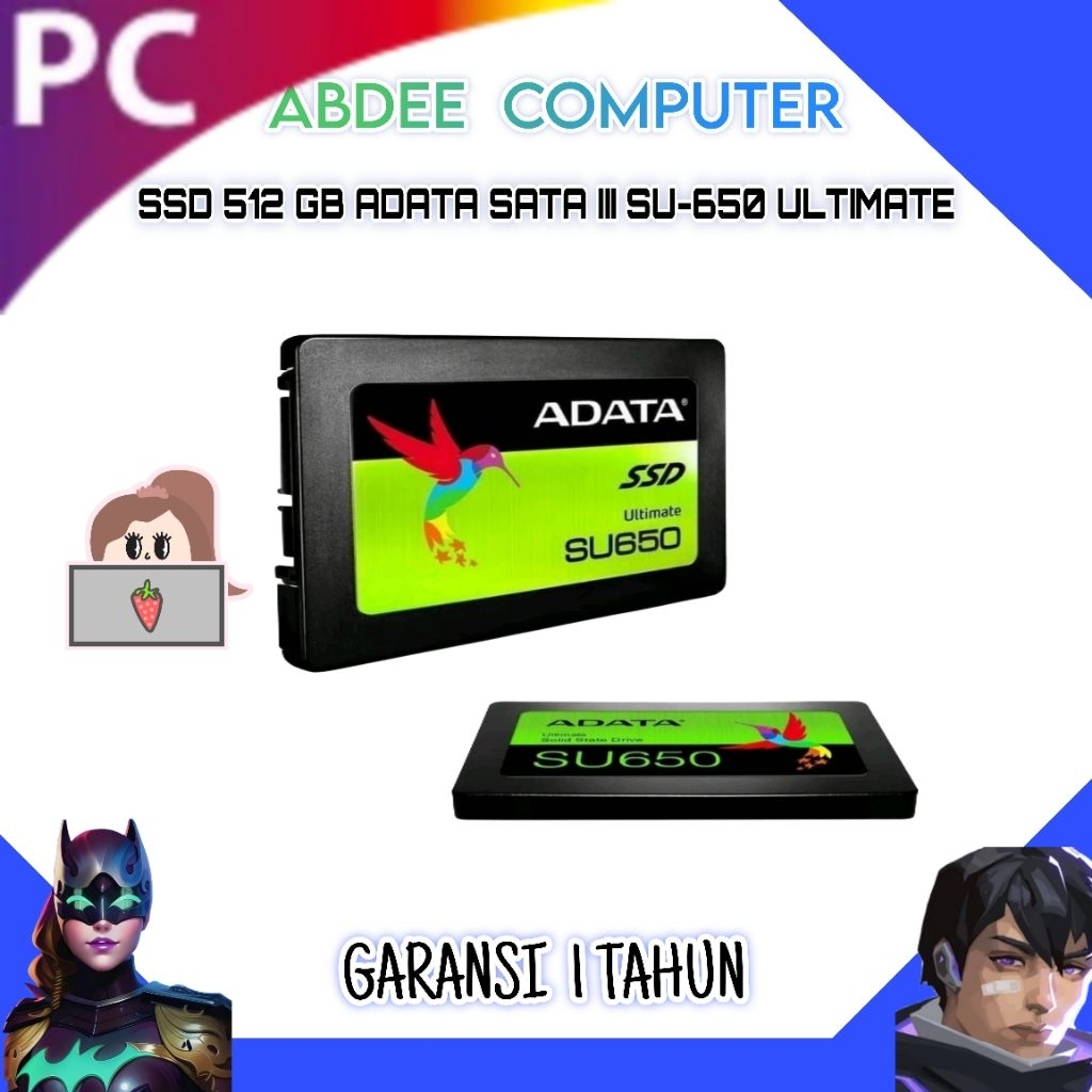 ADATA SATA 3 ULTIMATE 512 GB SU650 3D 2.5" SSD