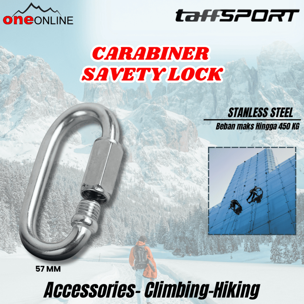 Xinda Carabiner Safety Lock Stainless Steel - ล็อคนิรภัย Carabiner Stainless Steel - XD-8619
