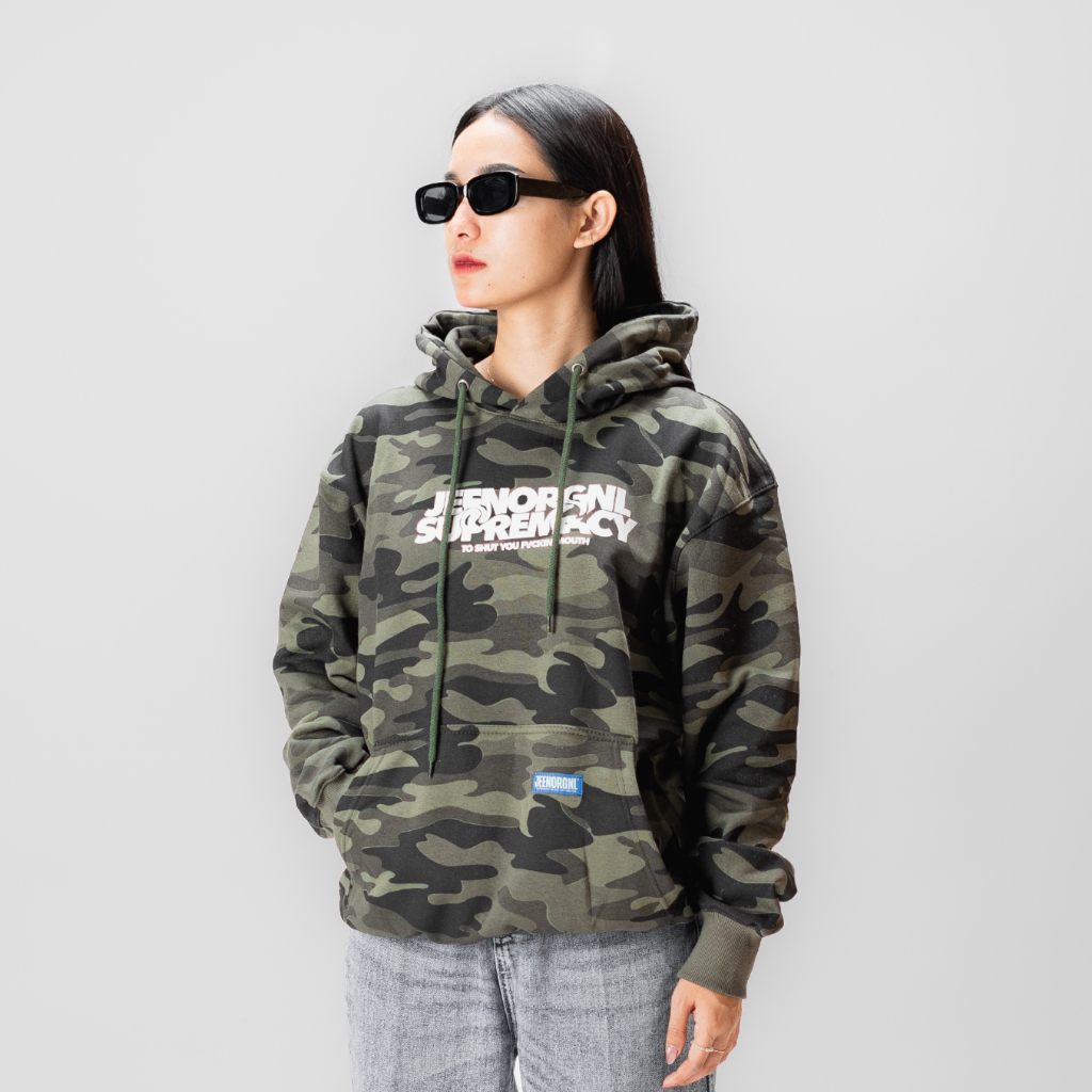 เจลีน | Zanim เสื้อฮู้ดสีเขียว Camo