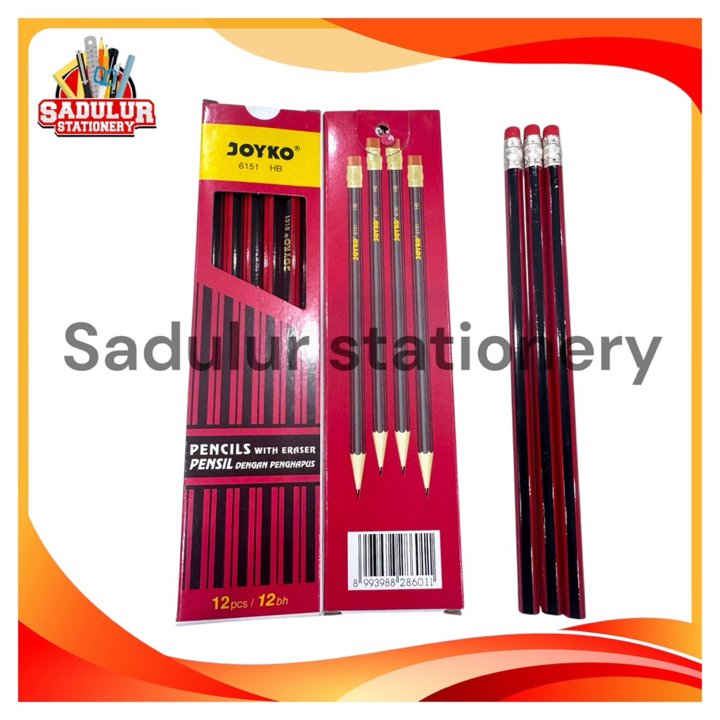 (1PCS)-HB JOYKO 6151 PENCIL พร้อมยางลบ