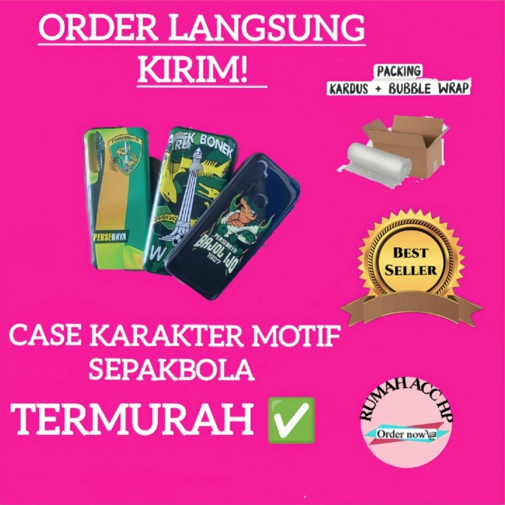 เคสซิลิโคนปลอกตัวอักษรฟุตบอล Persebaya Madura United Kconk Mania series A92/A52 A91 Reno 3 F15