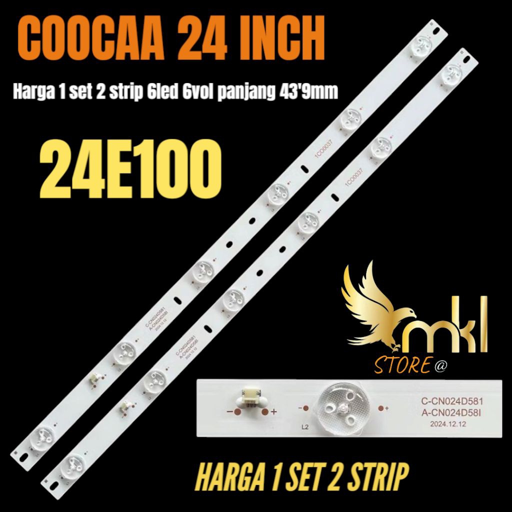 COOCAA 24 นิ้ว LED TV BACKLIGHT 24E100 COOCAA 24 นิ้ว LED TV BACKLIGHT