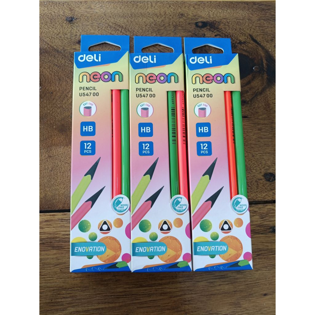 DELI NEON PENCIL HB EU54700 / WOODEN PENCIL / RAUT PENCIL (ราคาทดลอง)