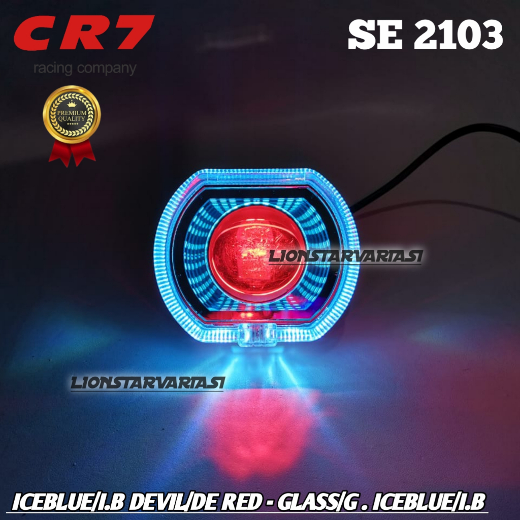 โปรเจคเตอร์โปรเจคเตอร์บิล 4.5 นิ้ว 3D CR7 SE 2103 Plus Devil Glass Shrud สูงต่ํา D2 มอเตอร์รถ Piw - รูปที่ 2