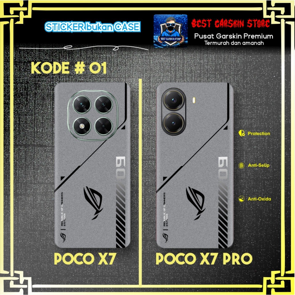 [CONTENTS 2 ชิ้น] สติ๊กเกอร์ Garskin POCO X7 – X7 PRO 01-05 สามารถขอภาพได้