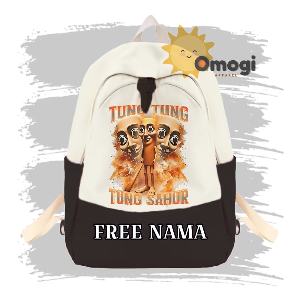เครื่องแต่งกาย Omagi - Anomali Tung Sahur กระเป๋าเป้สะพายหลังเด็กโรงเรียนอนุบาลกระเป๋าเป้สะพายหลังเด็กโรงเรียนประถมศึกษาชื่อฟรี