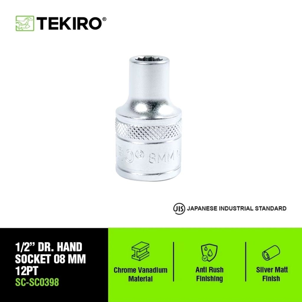 MATA SOCCK1/2"X 8 MM /PT 12 TEKIRO 8 MM ซ็อกเก็ตซ็อกเก็ต pt 12