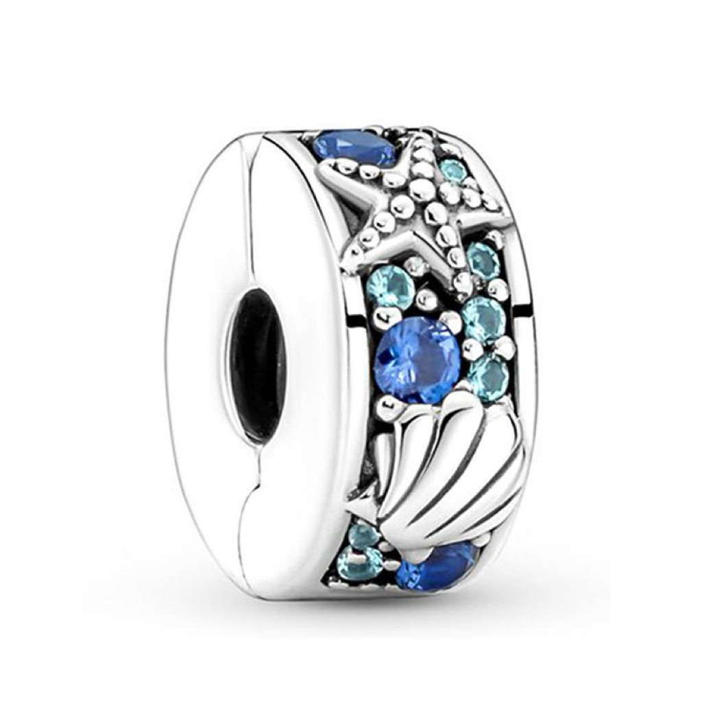 Pando Clip-Tropical Starfish & Shell Clip Charm Accessories -Pando clip-Stop ring-Acc Pando bracelet