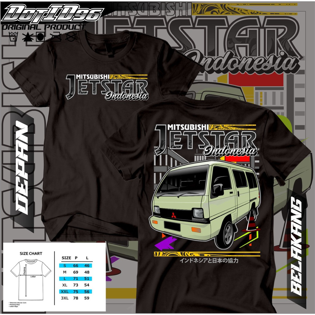 MITSUBISHI JETSTAR INDONESIA CAR T-SHIRT FREE HAT เสื้อผ้าผู้ชาย