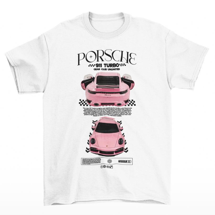 เสื้อยืด Tomoshinc Unisex Automotive Series - PORSCHE 911 TURBO S สีขาว