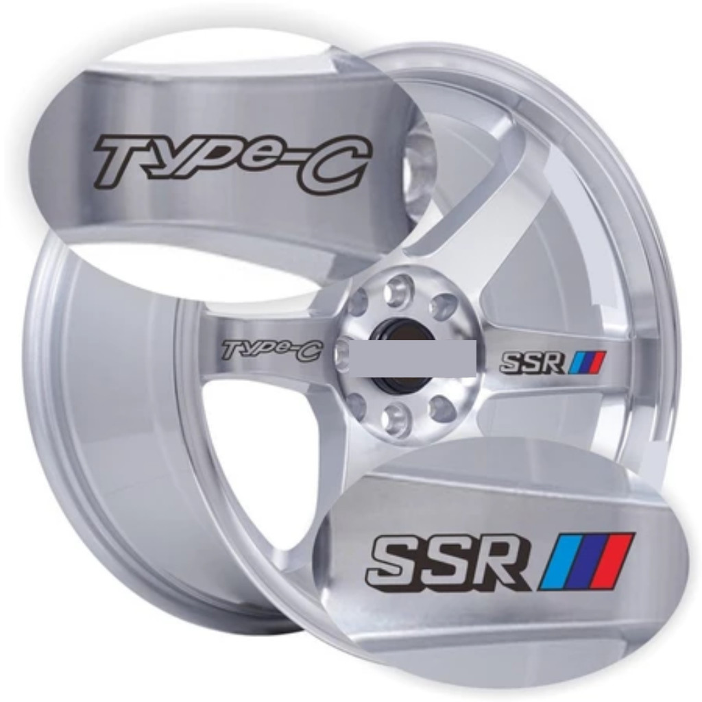 สติ๊กเกอร์ตัด RACING RIM CAR SSR TYPE C / สติ๊กเกอร์ CHOOSE SSR TYPE C