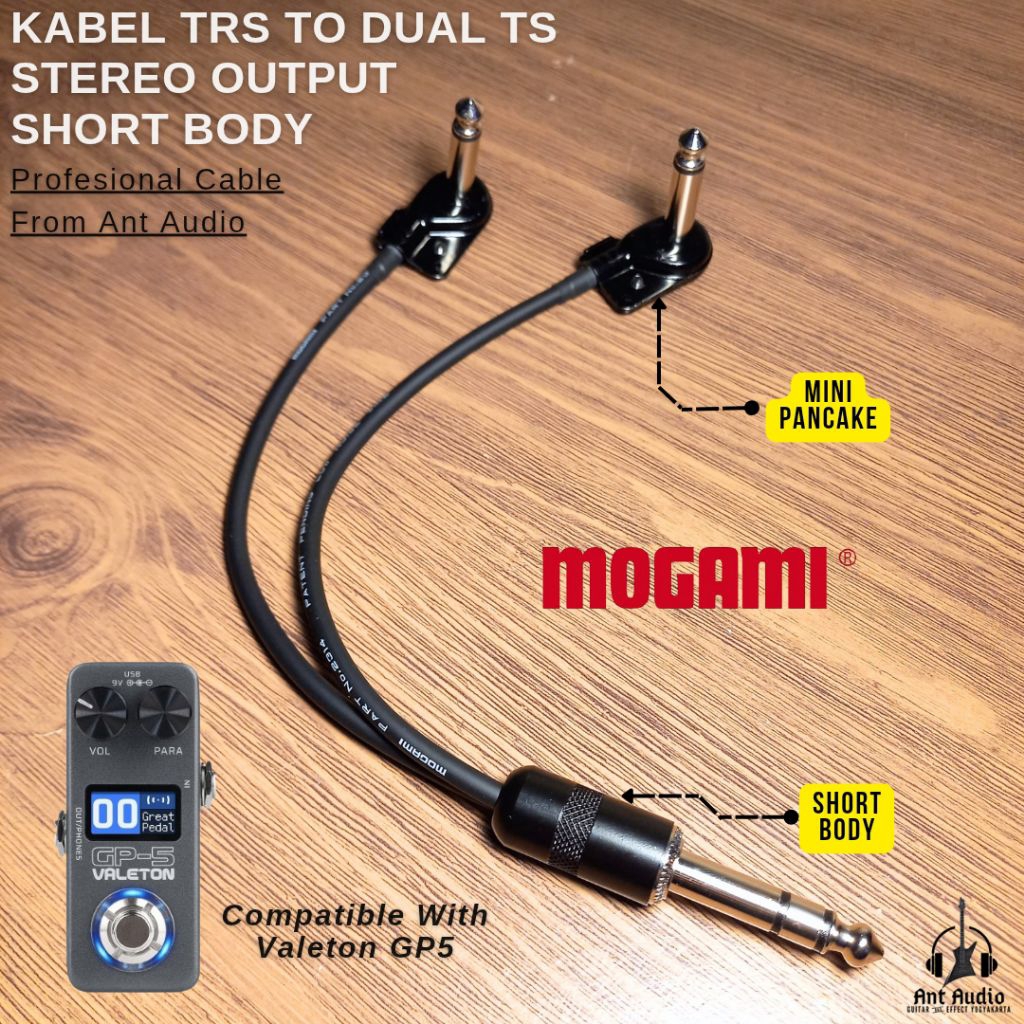 สายสเตอริโอ TRS เป็น Dual TS เข้ากันได้กับ Valeton GP5 | เสียงมด