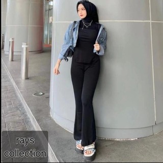 CELANA FIT AND FLARE PANTS//CELANA CUTBRAY SCUBA PREMIUM//CELANA HIGHWAIST//FLARE PANTS