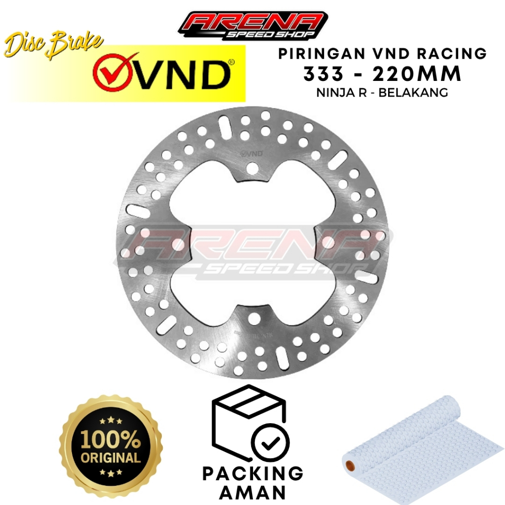 VND Racing ดิสก์เบรกหลัง 333 220 มม. Ninja R ด้านหลังแผ่น Ninja 4 หลุม 220 Original VND