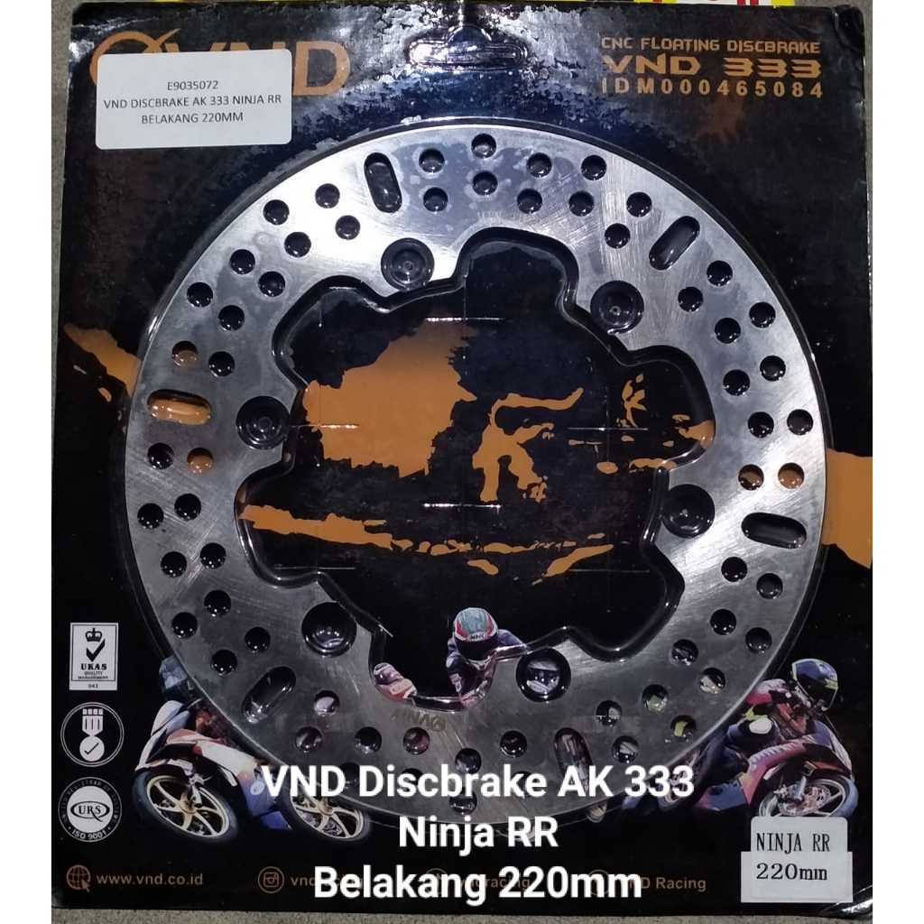VND ดิสก์เบรกหลังแผ่นประเภท AK 333 Ninja RR 150RR 220 มม. Original VND RACING
