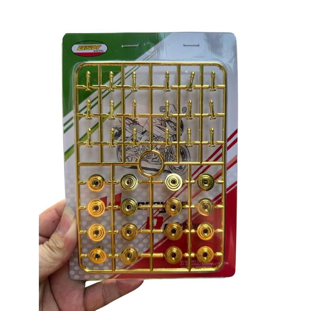 BOLT BODY CLIP สําหรับอุปกรณ์มอเตอร์ไซค์อัตโนมัติทั้งหมด, COTTENTTS 16 ชิ้น, ORIGINAL THAILAND BODY 