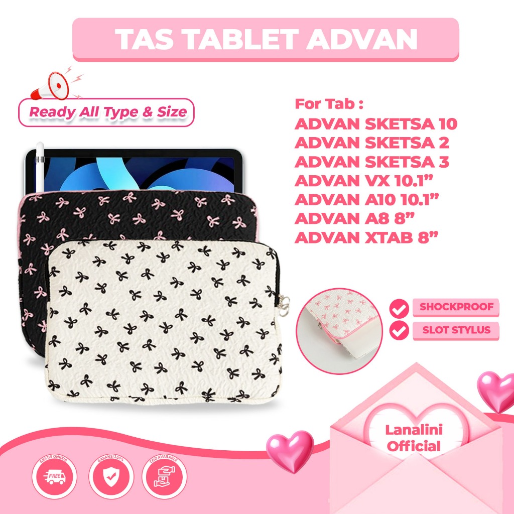Advan Tab Sketch Bag 3 2 1 A10 A8 Xtab VX W80 W90 W100 Tab 8001	Tab 8002 Tab 8 Tab 8003 Galliela Lea