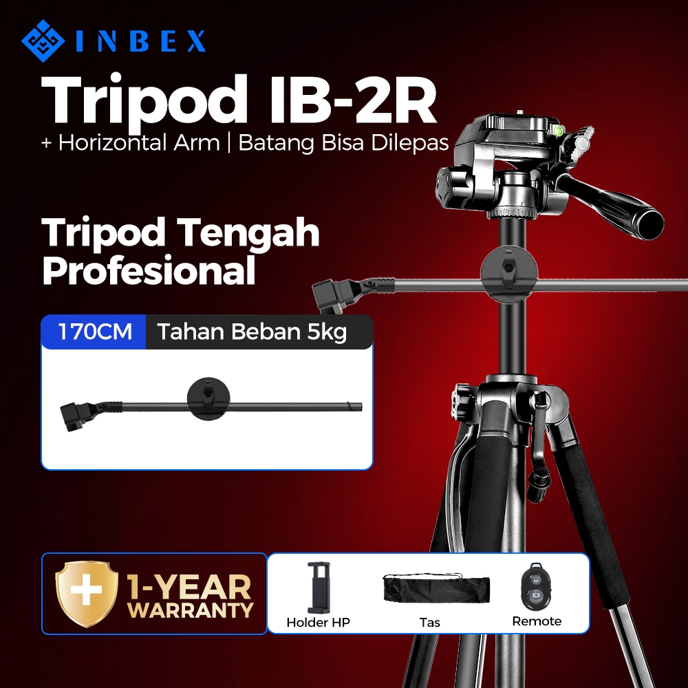 สินค้าร้อนผลิตภัณฑ์อย่างเป็นทางการ 100% INBEX IB-2R 170CM TRIPOD HP CAMERA BLUETOOTH REMOTE TRIPOT H