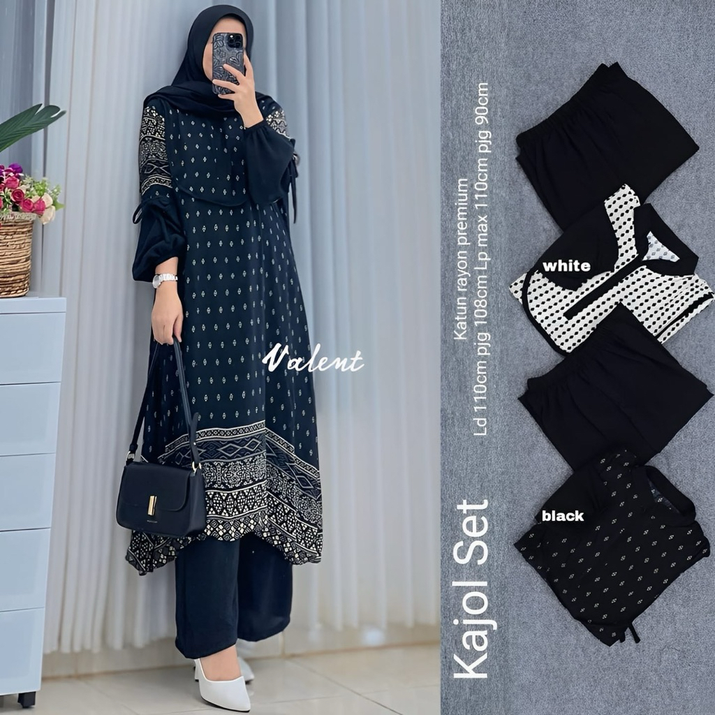NO CANCEL• Kajol Set by Valent• Cool Modern Simple Rayon Tunic Set