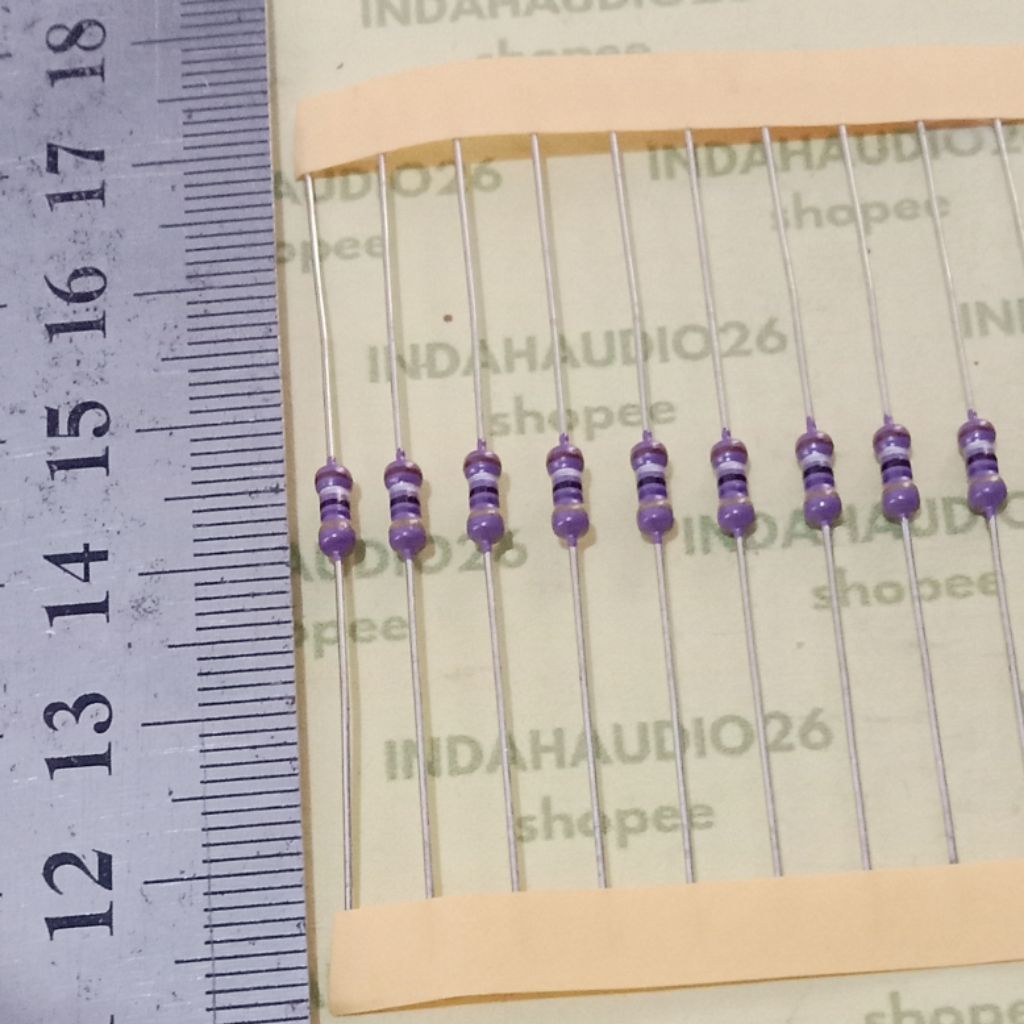 UNGU PURPLE 4R7 1/4W 1% ทองแดงฟุตตัวต้านทาน 4.7 r 1/4 วัตต์ 4.7 โอห์ม 1/4 วัตต์ 1 เปอร์เซ็นต์ 4r7 1p