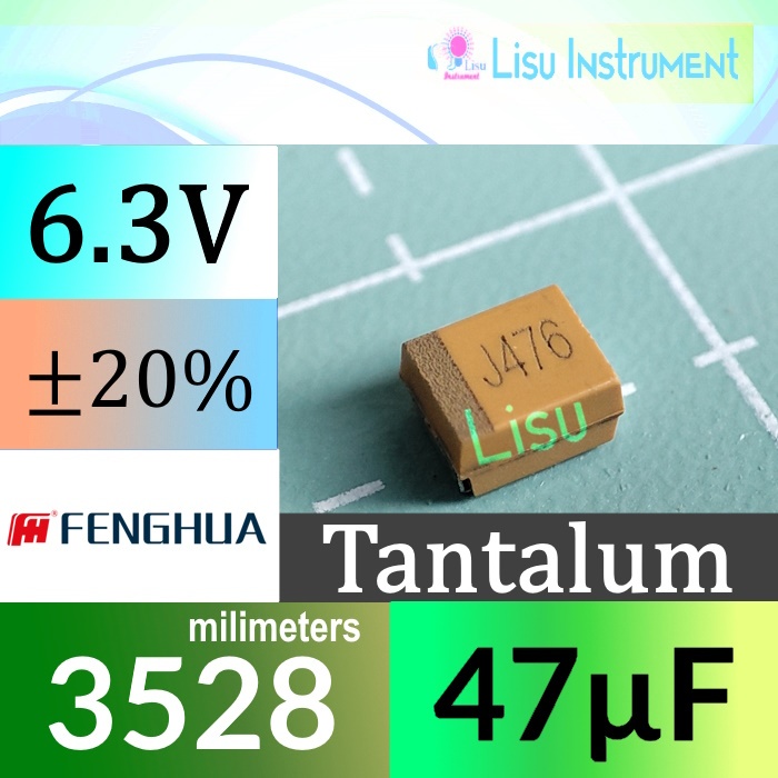 47uF 6.3V ±20% 3528 ตัวเก็บประจุแทนทาลัม T450B14760JMAP1 FH Fenghua