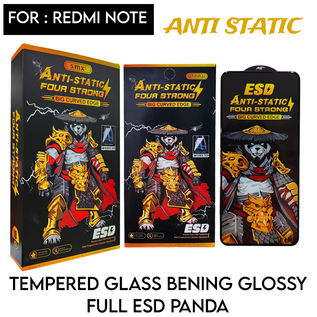 TEMPERED GLASS REDMI NOTE FULL GLASS ESD ANTI STATIC สําหรับ REDMI NOTE 5 PRO RD NOTE 8 NOTE 8 PRO R