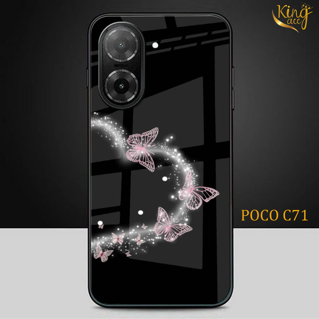 HP Glitter Glass เคสโทรศัพท์สําหรับ POCO C71 - เคสโทรศัพท์ POCO C71 - K121