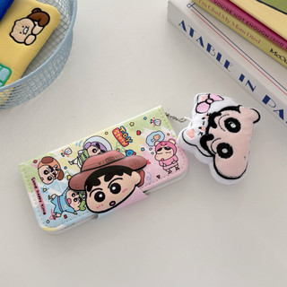 WODECASE Shinchan Toy Story Mood Flip Cover Wallet Case Softcase untuk iPhone 13 14 15 16 17 Pro Max