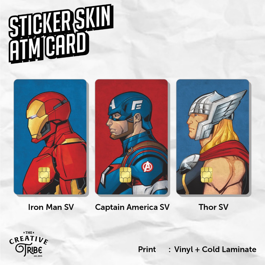 Marvel Suit Skin Card Sticker - Vinyl ATM Debit Credit Emoney Flazz Sticker