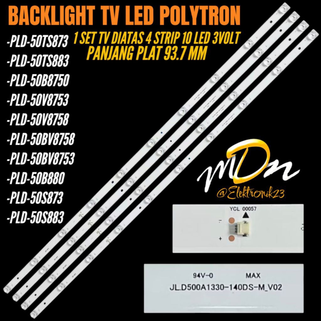 POLYTRON 50 INCH LED TV BACKLIGHT PLD-50TS883-PLD-50YS873-PLD-50S883- PLD-50S873- PLD-50B880- PLD-50