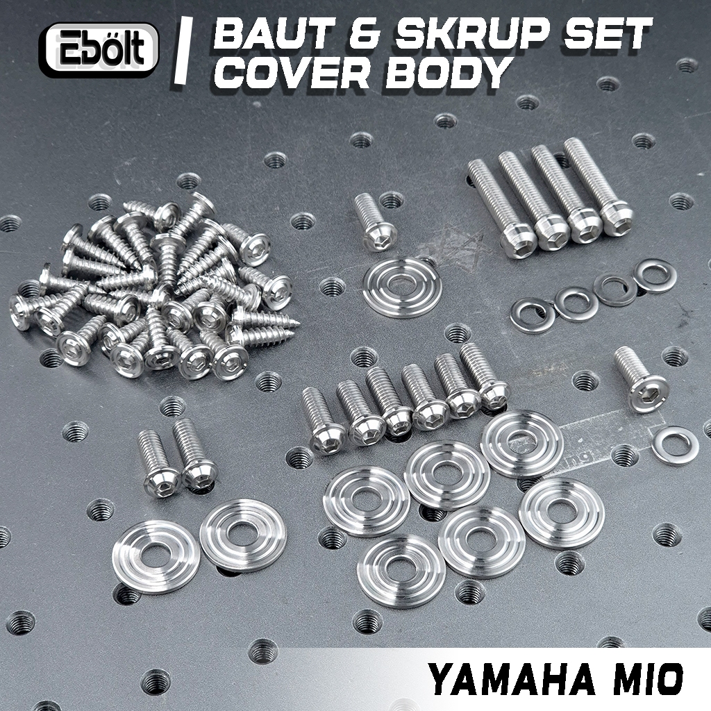 BOLT & SCREW SET STAINLESS CUSTOM BODY COVER YAMAHA MIO STAINLESS BOLT