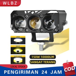3 Mata Laser Gun Putih Kuning 2 Warna / Waterproof/Lampu Tembak LED Laser/4 Mata SQL/LAMPU TEMBAK MOTOR MOBIL