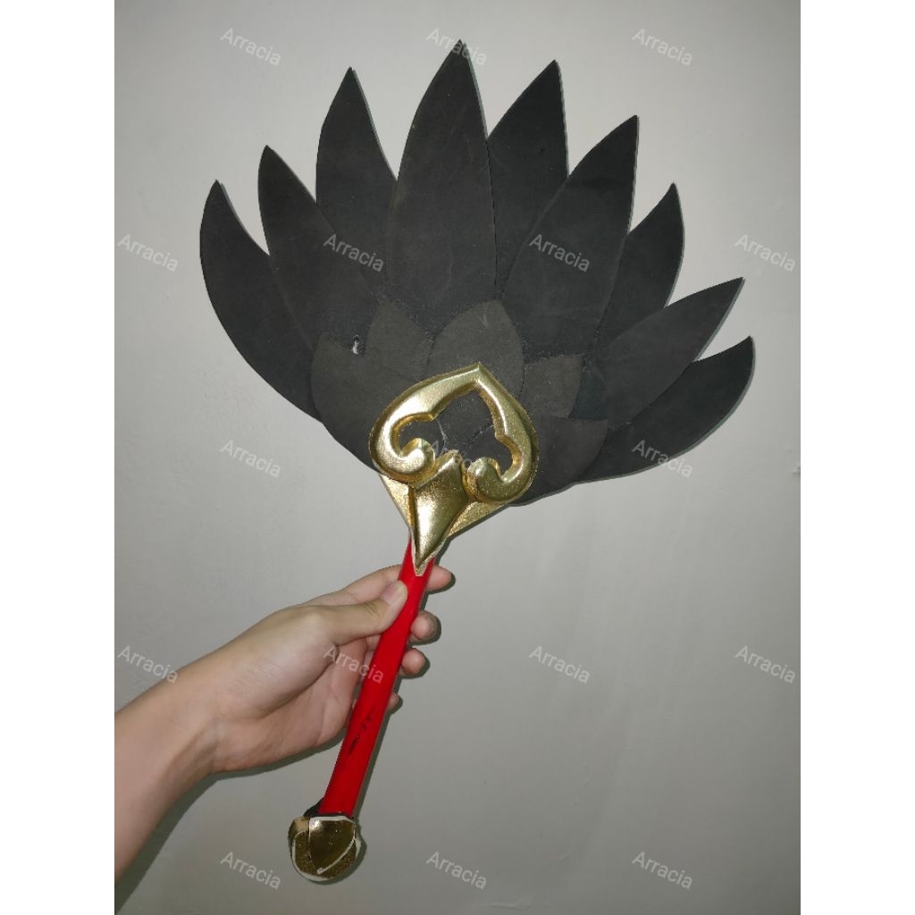 WTS PRELOVED SECOND คอสเพลย์ Props Prop ทรัพย์สินอาวุธ Kujou Sara มือพัดลมมือถือเกม Genshin Impact T