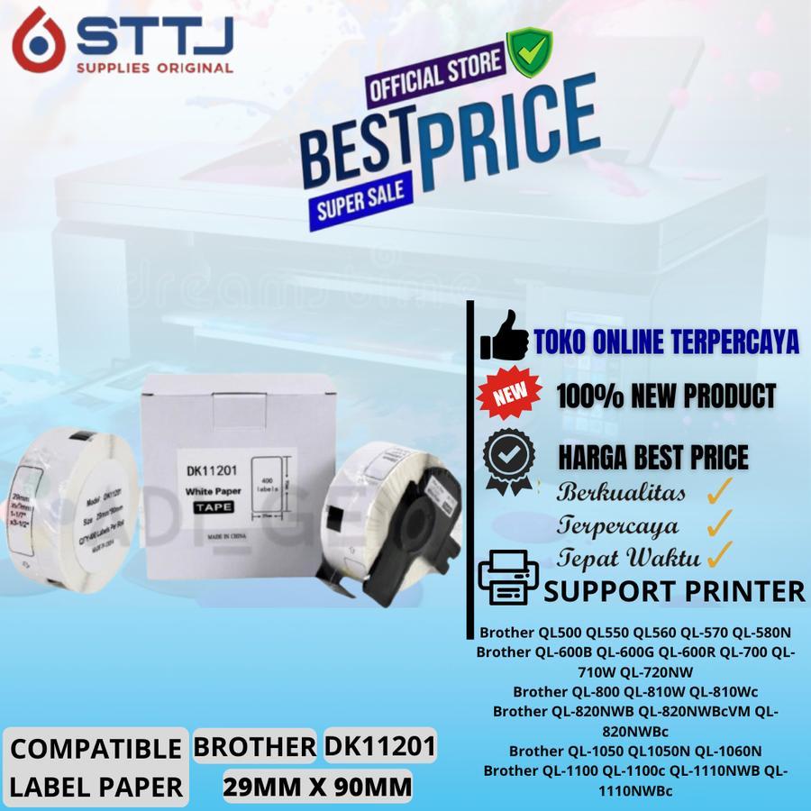 COMPATIBLE LABEL PAPER BROTHER DK-11201 DK11201 - 29MM X 90MM