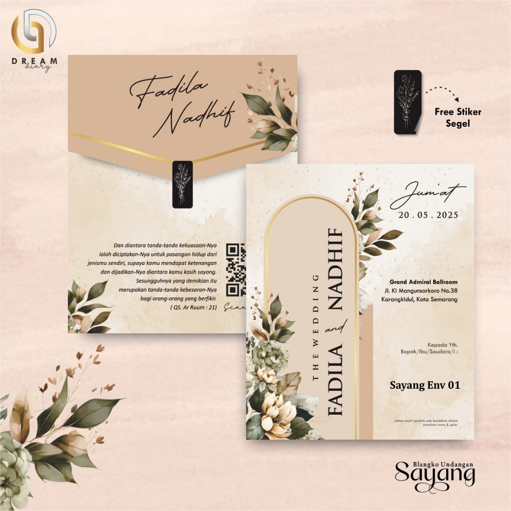 WEDDING ENVELOPE INVITATION LOVE ENVELOPE - WEDDING INVITATION LOVE EMI ENVELOPE SIMPLE ELEGANT