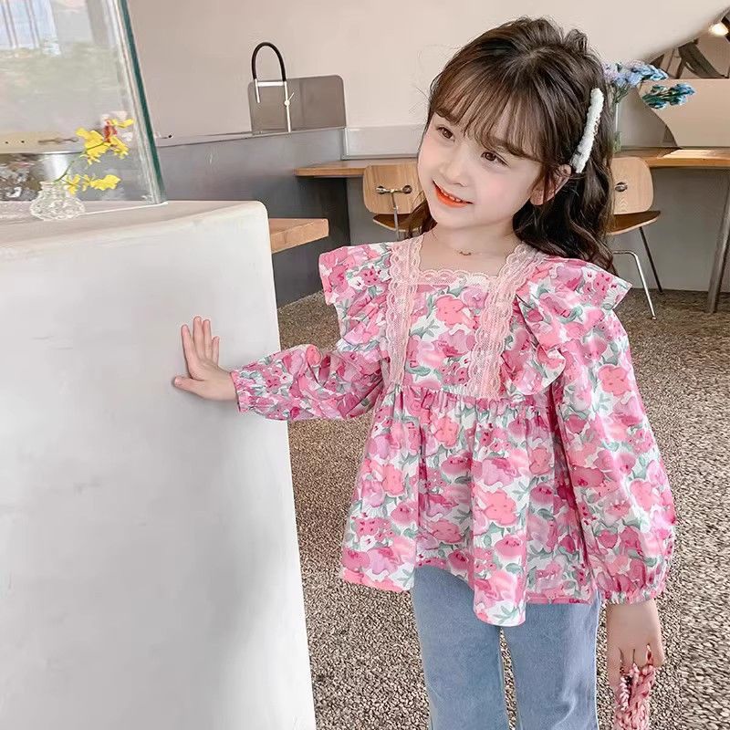 3-7 ปี Cherrybelle ชุด Hikari พรีเมี่ยมนําเข้าชุดกางเกงยีนส์และเสื้อชุดสไตล์เกาหลีเสื้อผ้าที่ดี hika