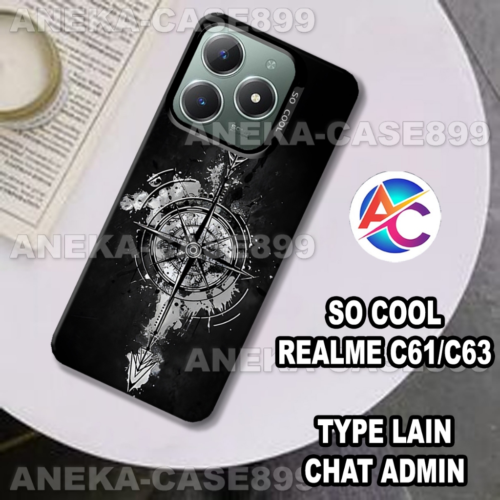 AC76/Case Hp Realme C61 - Realme C63 ล่าสุด 2024 Compass Anchor Motif Quality Case - OPPO - Silicone