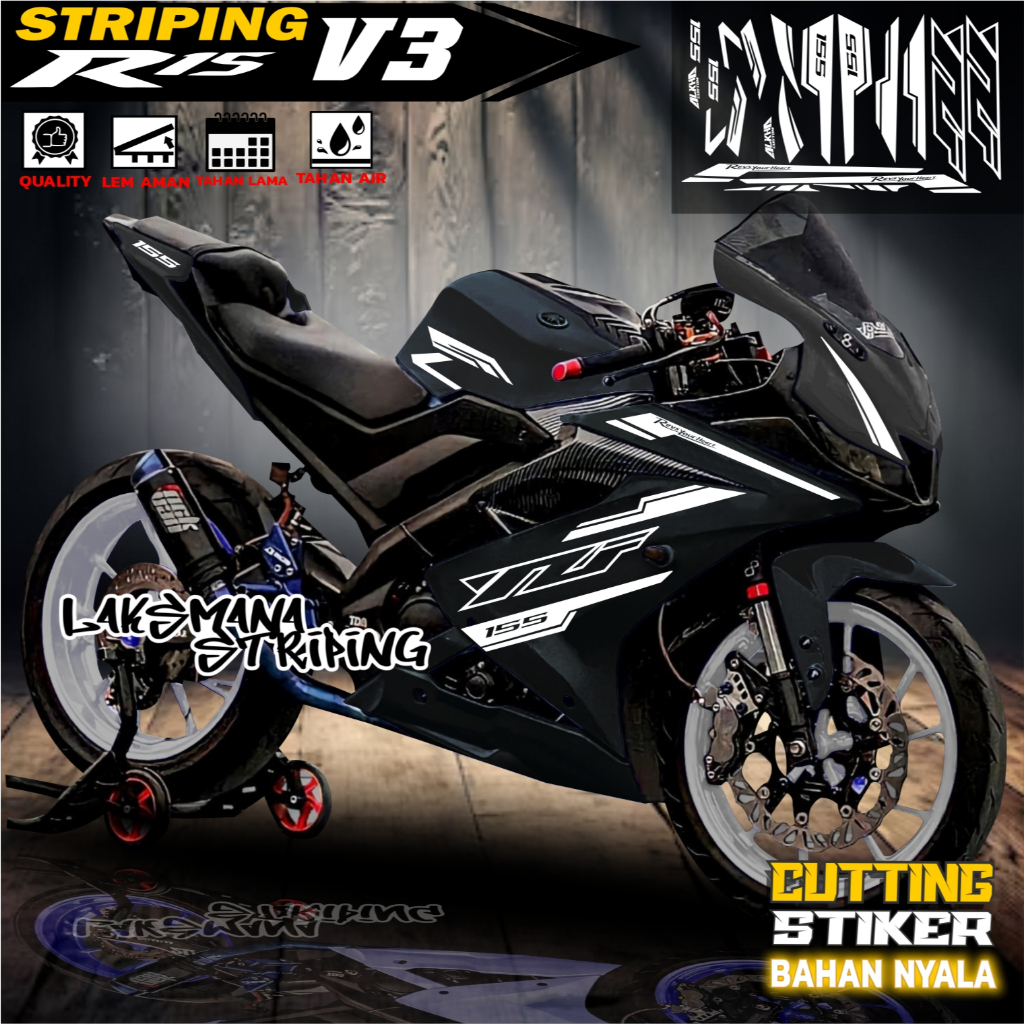 แถบตัด Yamaha R15 V3 สามารถขอเขียนได้ Variation of Farian Color สติ๊กเกอร์ติดมอเตอร์ไซค์
