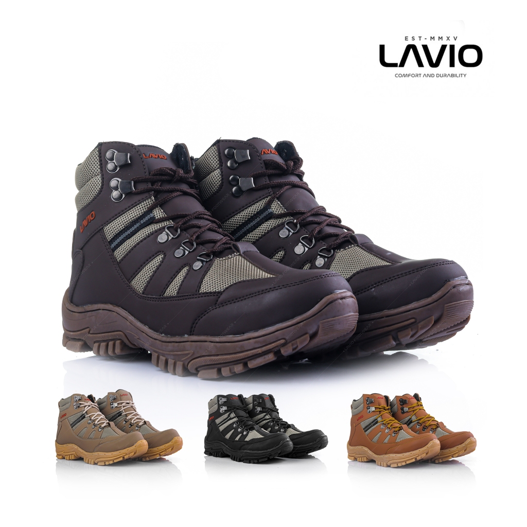 Lavio ผู้ชายและผู้หญิง Unisex Steel Toe Safety Boots High Work Project เดินป่า Armo ขนาด 36-46