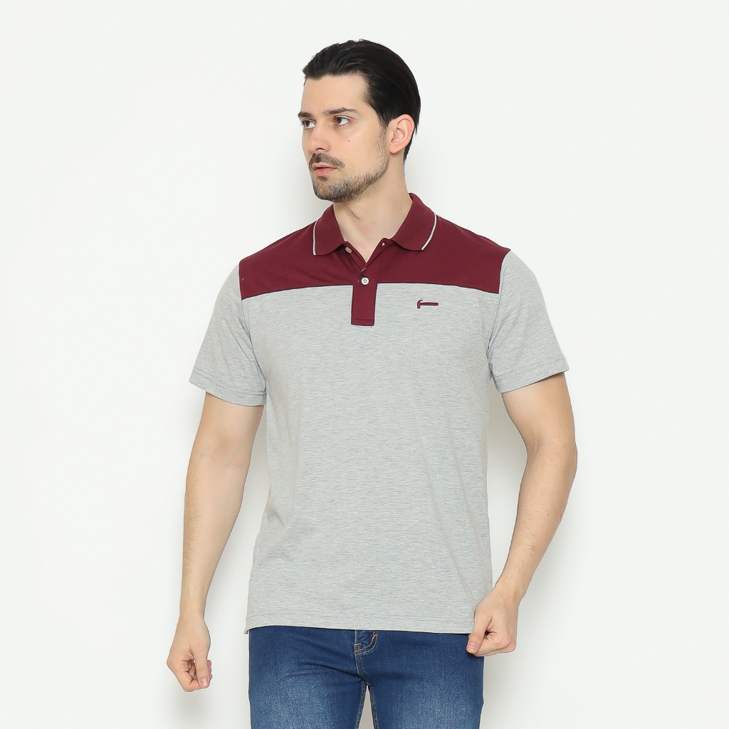 Hammer Men Fashion Polo J1PI014 | เสื้อโปโลแขนสั้นสีเทา