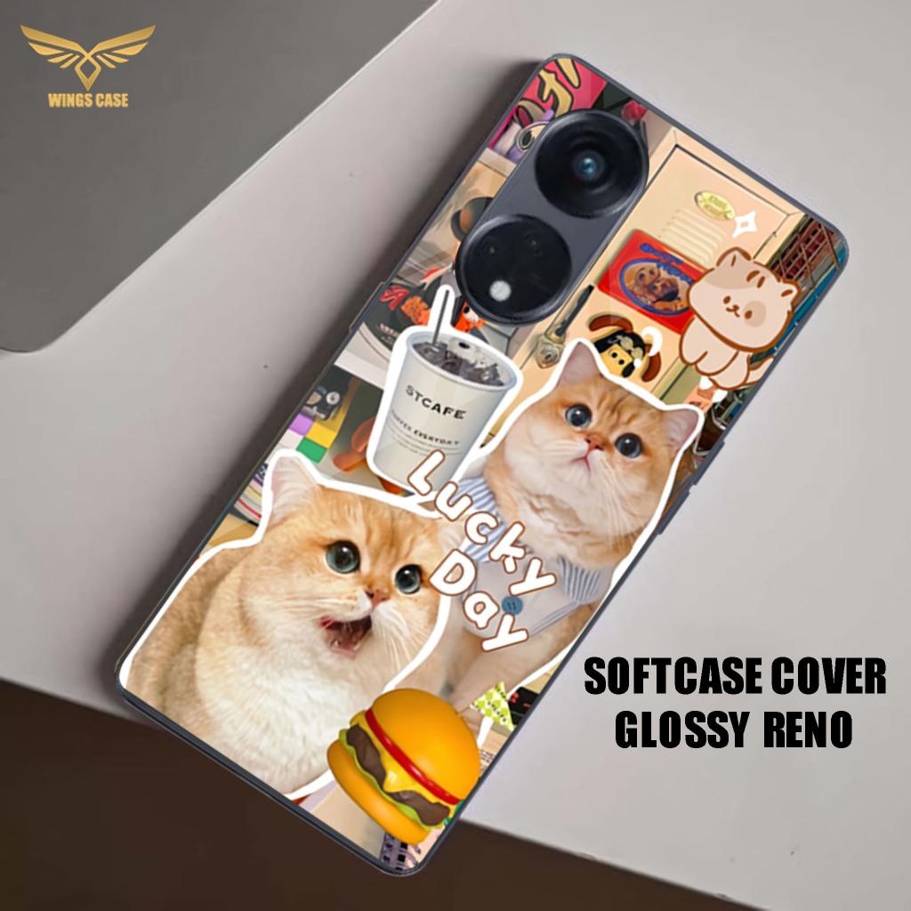 HM15 เคส HD เคลือบเงา ( RENO 8T 4G/8T 5G/7Z 5G/7 5G/7 4G/6 5G/6 4G/5/5F) และ (ALL TYPE) ตัวป้องกันกล