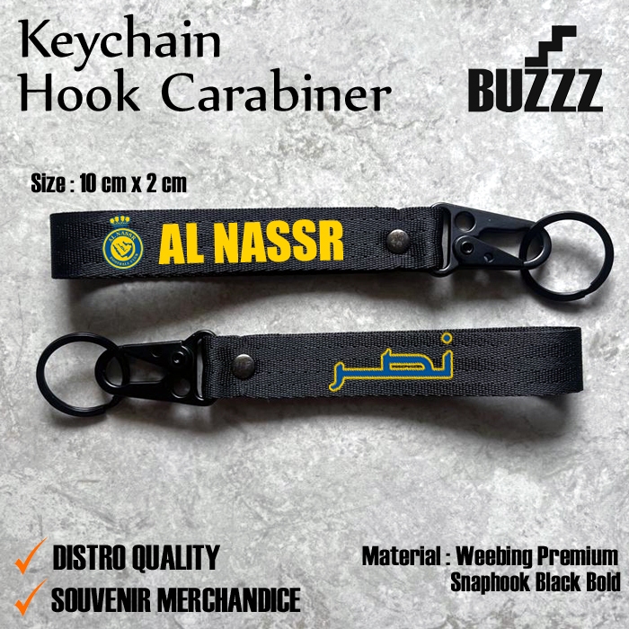 GANTUNASSR KEYCHAIN - ALNASSR KEYCHAIN - AL NASSR CARABINER - CLUB BILA AL NASSR KEYCHAIN